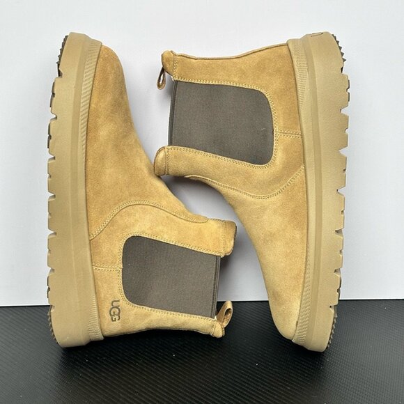 UGG Non-Slip Sheepskin Womens Brown Snow Boots - Picture 8 of 9